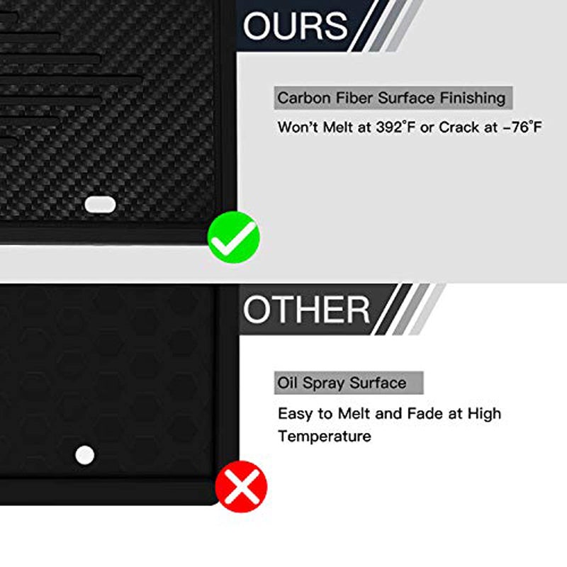 Intermerge License Plate Frames, 2 Pack, Universal US Car Black TPU Bracket Holder. Rust-Proof, Rattle-Proof, Weather-Proof with Drainage Holes Car Accessories - Image 4